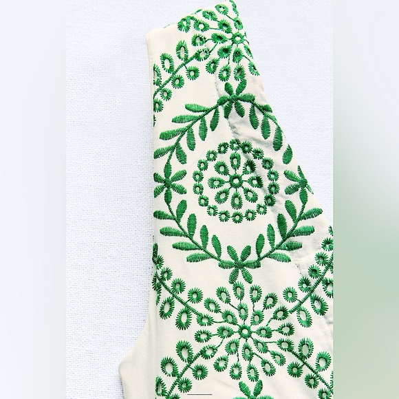 ZARA ✨VIRAL✨Perforated Knotted Embroidered Dress - Picture 11 of 15